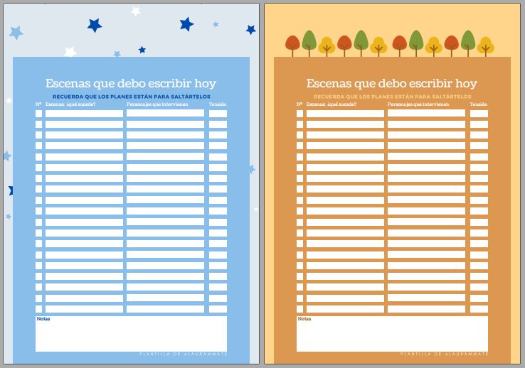 Planificador de escritura