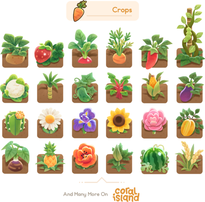 Coral island cultivos