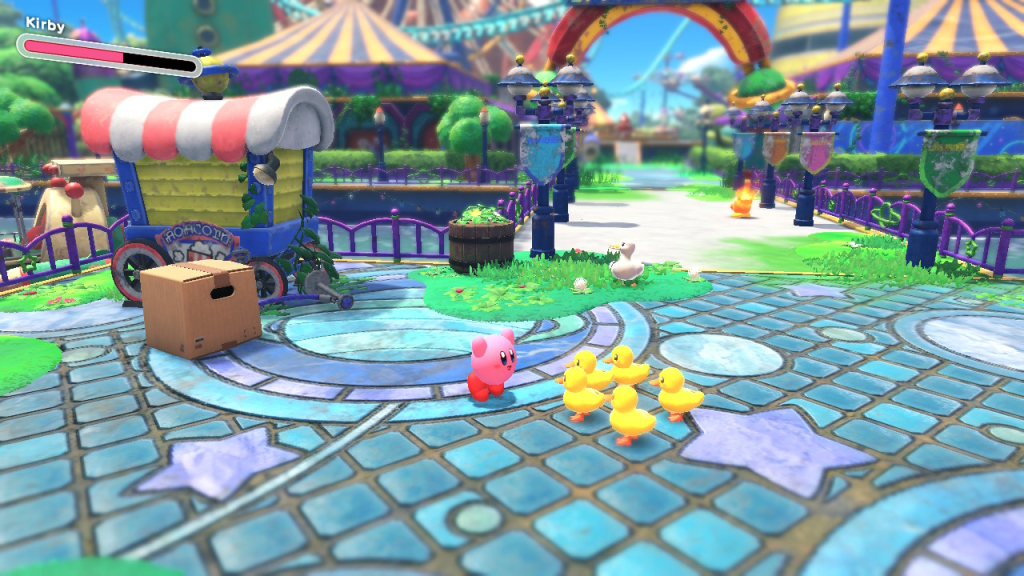 patos en un parque de atracciones