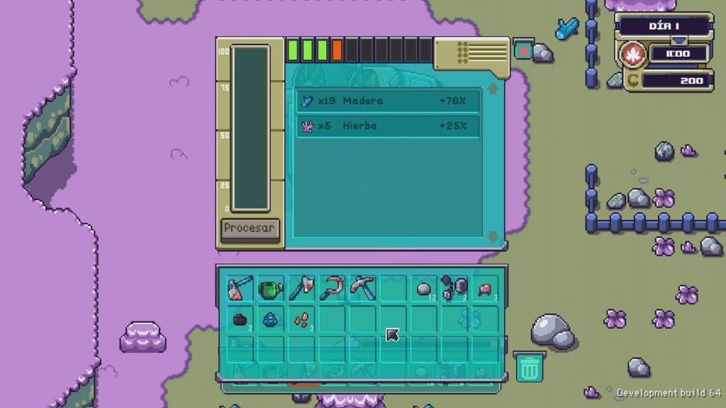 Farlands; uso de recursos para el combustible